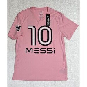 MLS Inter Miami Lionel Messi Heat Wave Jersey Men's L Pink Number 10 Club Soccer